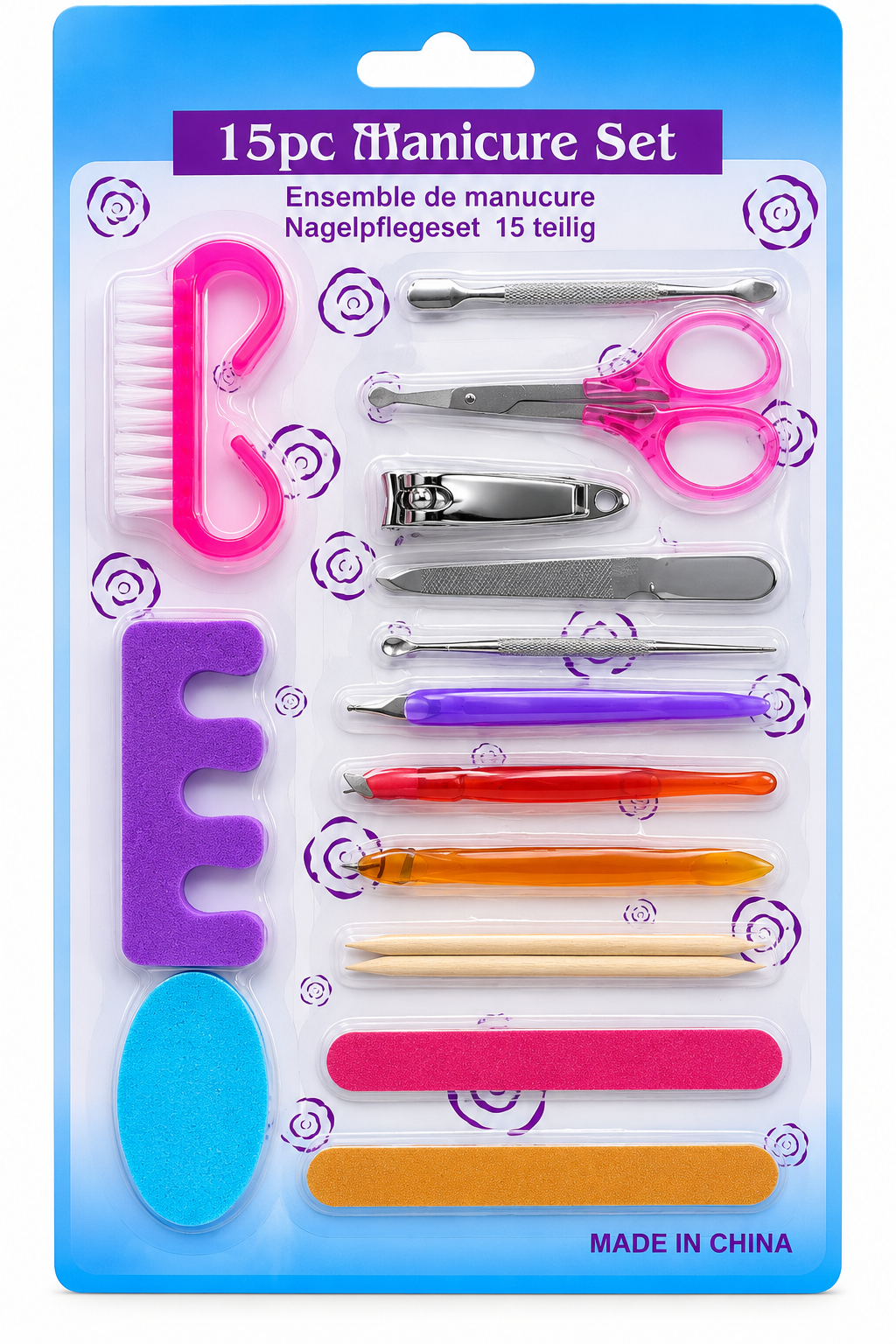 15pcs MANICURE SET