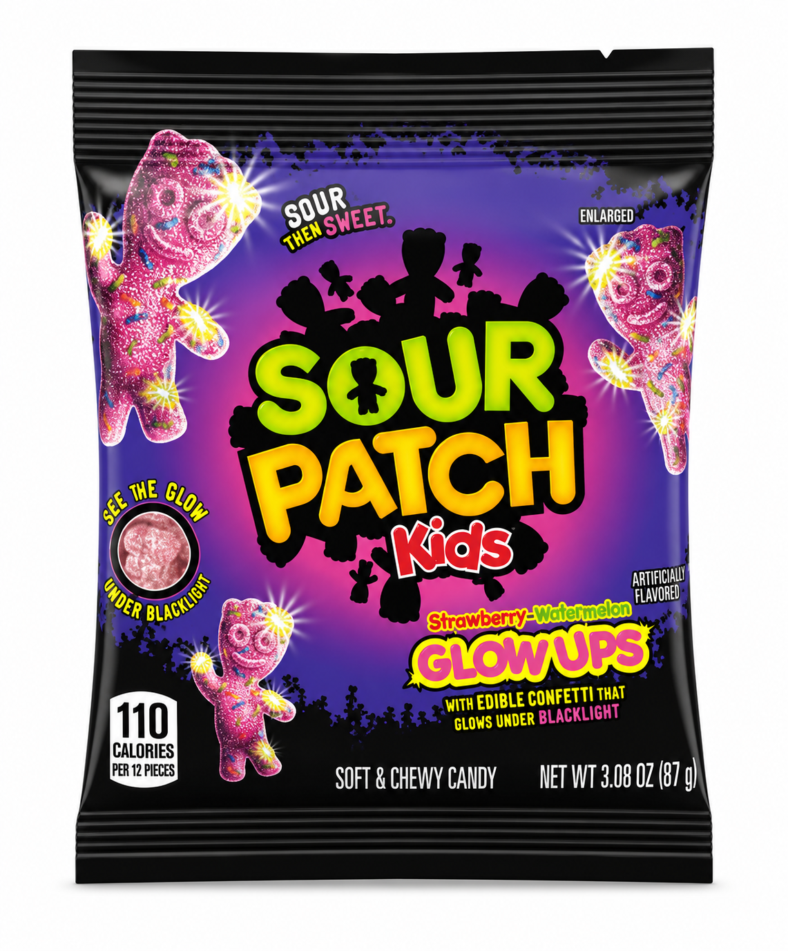 SOUR PATCH KIDS GLOW UP STRAW-WATER 12x87G