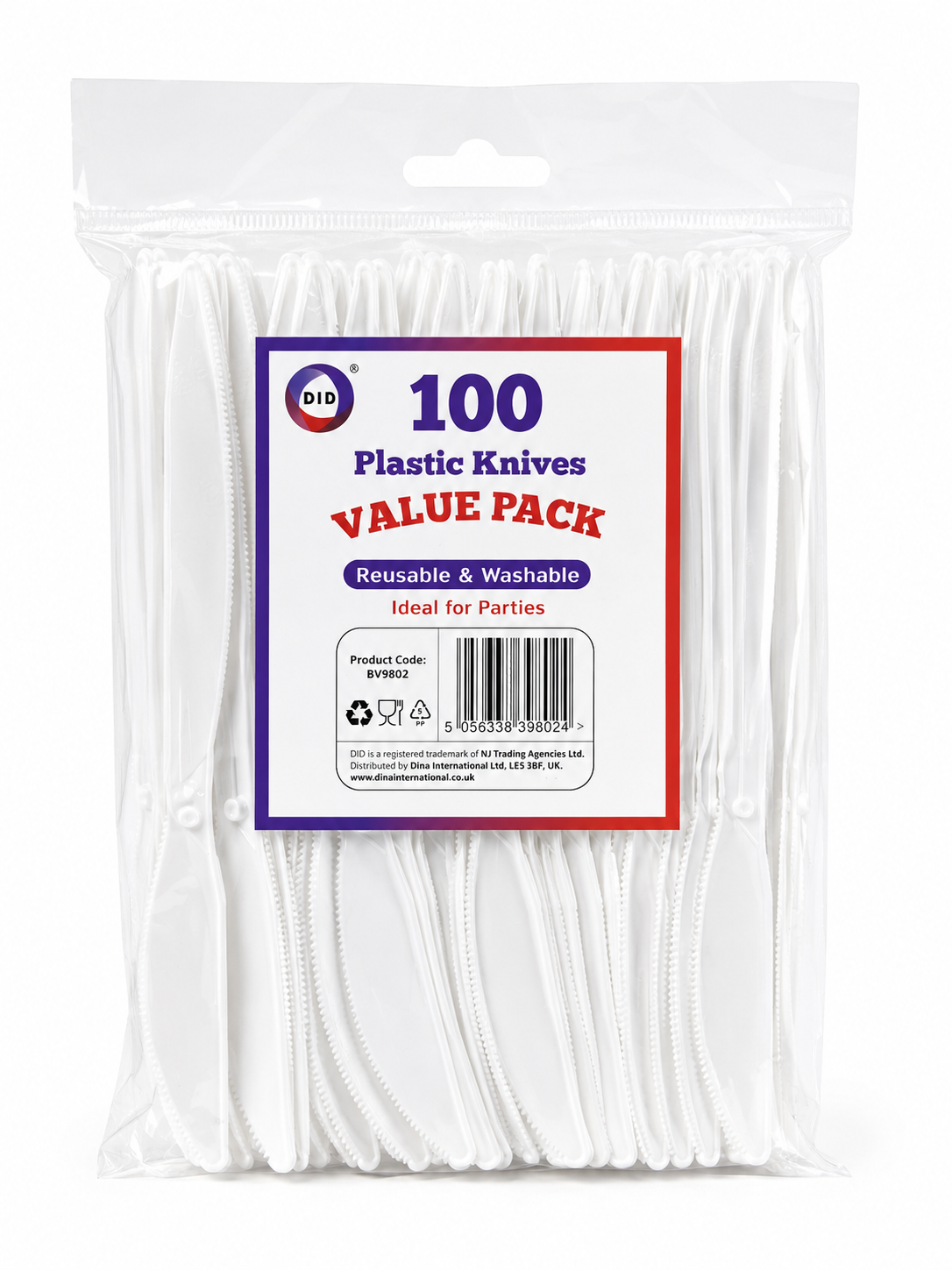 PLASTIC KNIVES 100pcs- BV9802