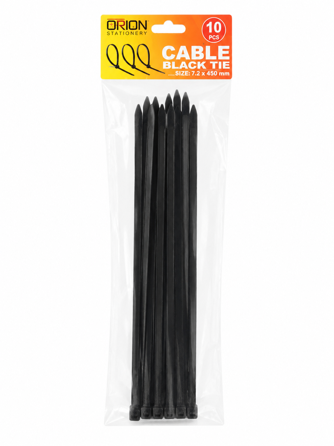 BLACK ZIP TIE 10pcs- BB0450