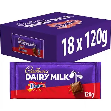 CADBURY DAIRY MILK DAIM 18x120g