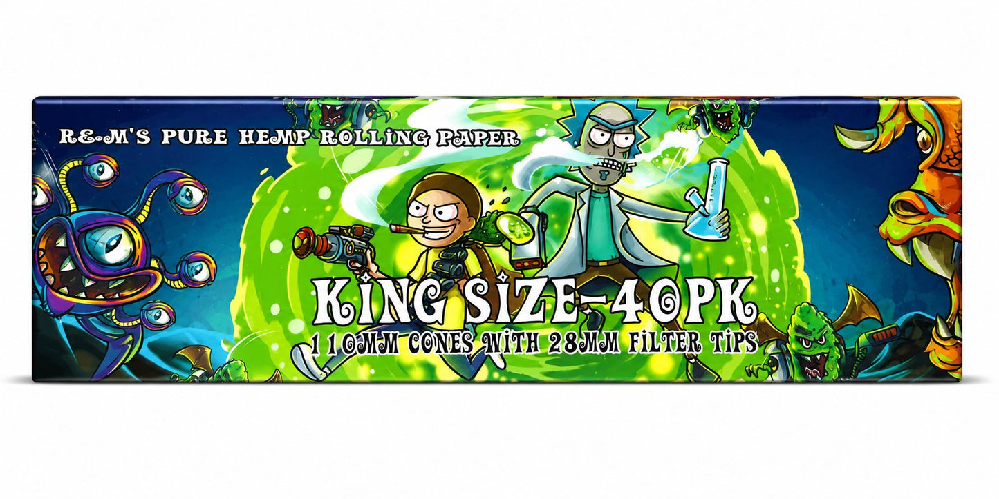 R & M'S PURE HEMP ROLLING PAPER KING SIZE 40PK
