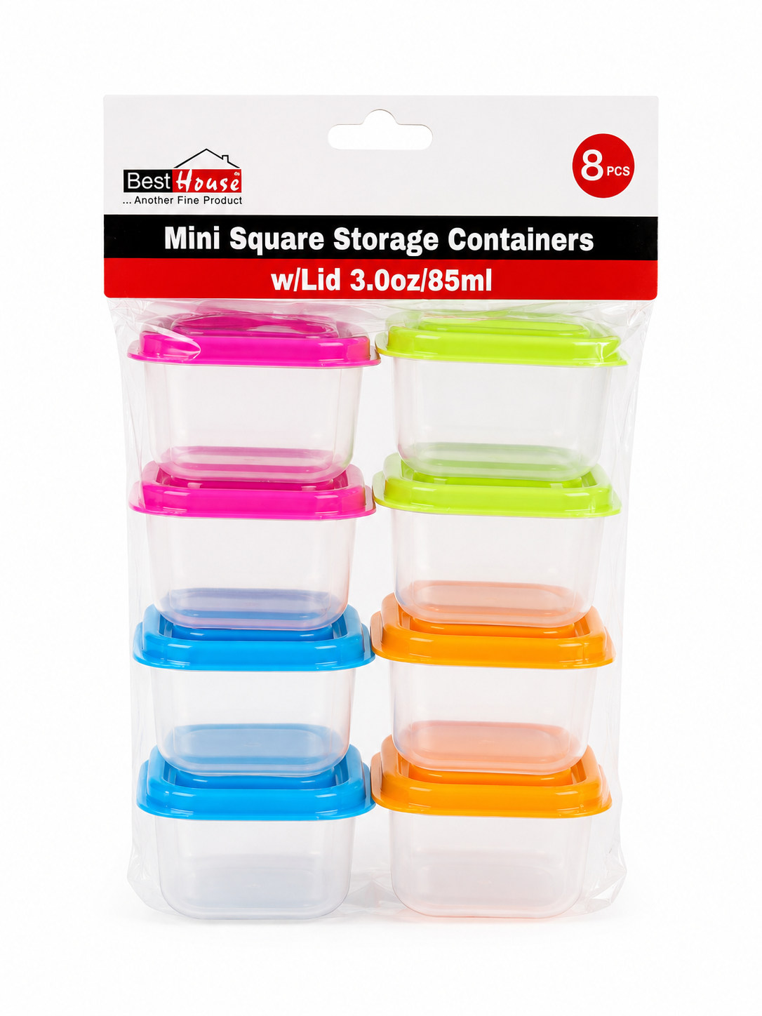 MINI SQUARE STORAGE CONTAINER 8pcs- BB3050