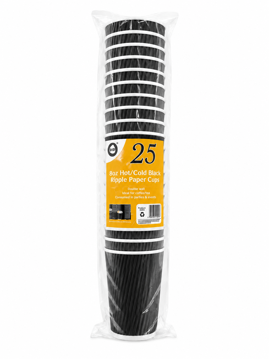 8oz BLACK HOT/COLD CUPS