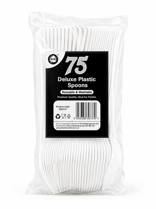 DELUXE PLASTIC SPOONS 75pcs- DD9737