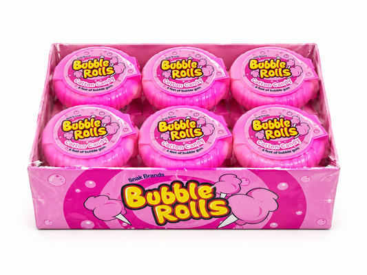 COTTON CANDY BUBBLE ROLLS PACK OF 12