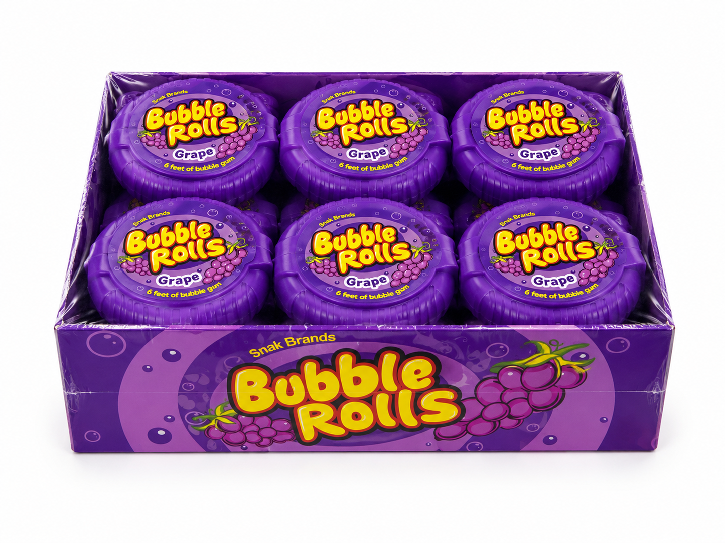 BUBBLE ROLLS GRAPE PACK OF 12