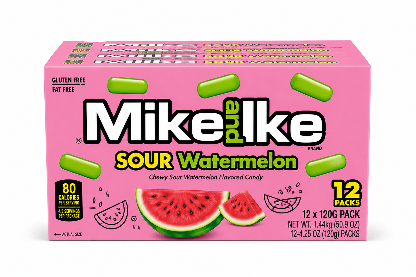 MIKE AND IKE SOUR WATERMELON 12x120G
