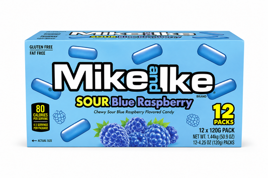 MIKE AND IKE SOUR BLUE RASPBERRY 12x120G