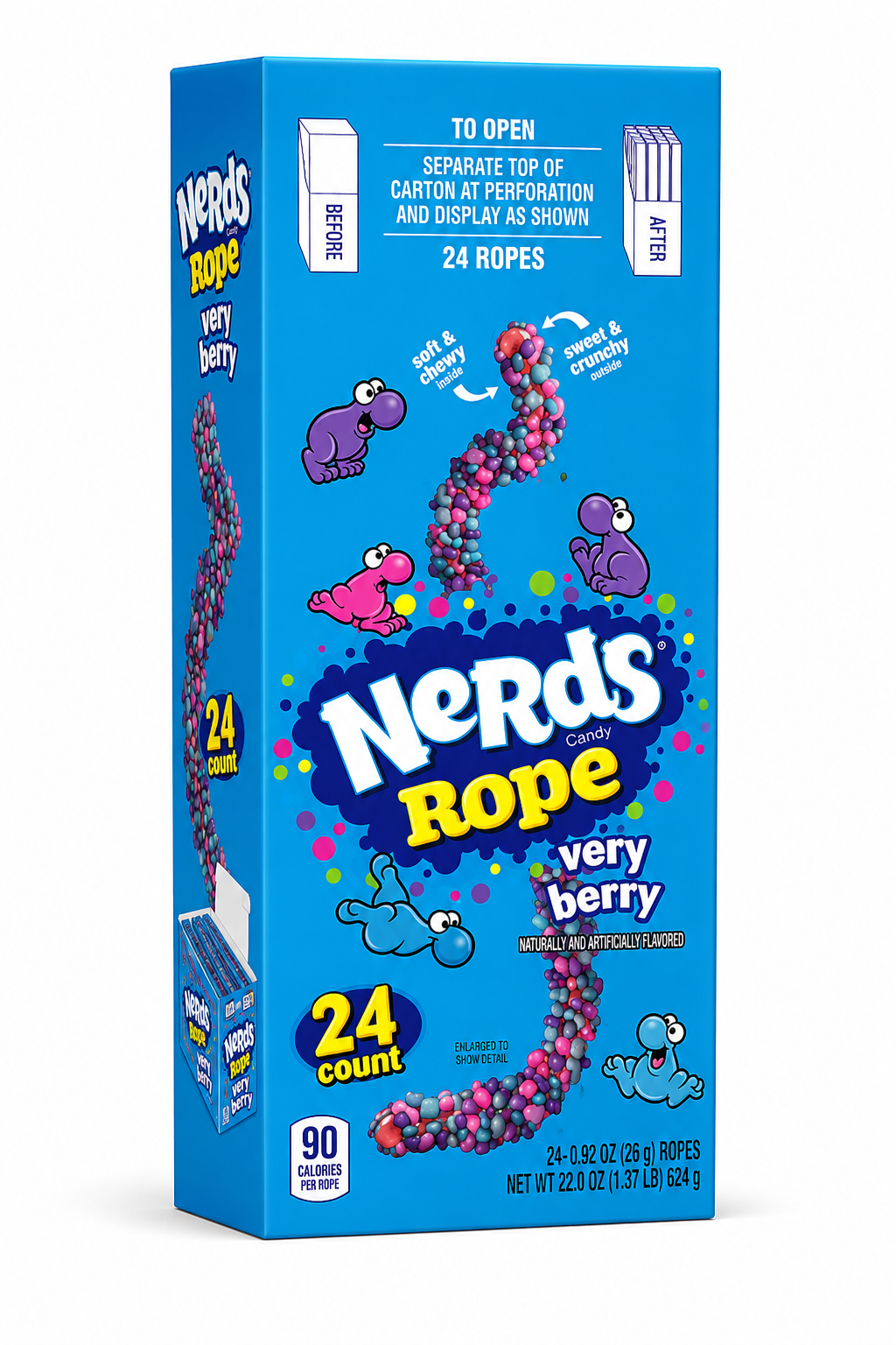 NERDS CANDY ROPE VERY BERRY 24x26G