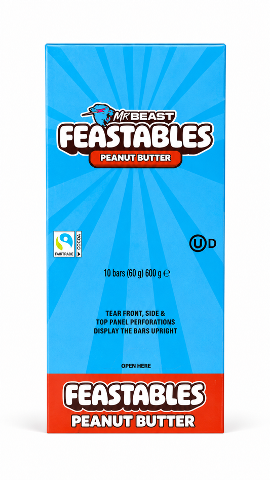 MR BEAST FEASTABLES PEANUT BUTTER 10x60G