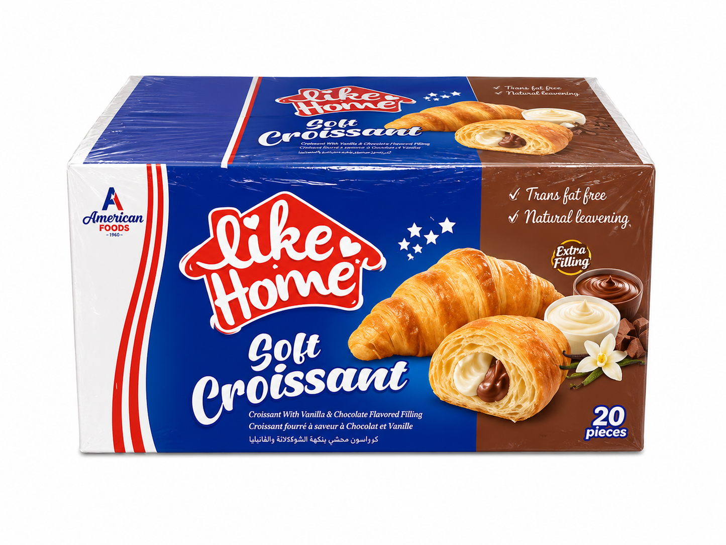 LIKE HOME SOFT CROISSANT CHOCOLATE 20x55G