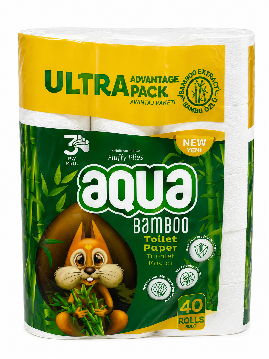AQUA BAMBOO ULTRA PACK TOILET TISSUE