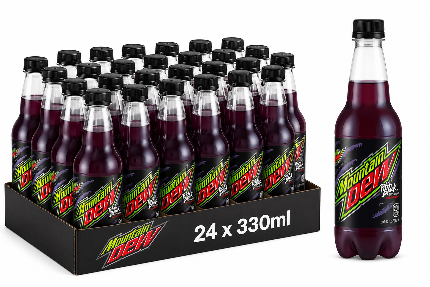 MOUNTAIN DEW PITCH BLACK 330ML