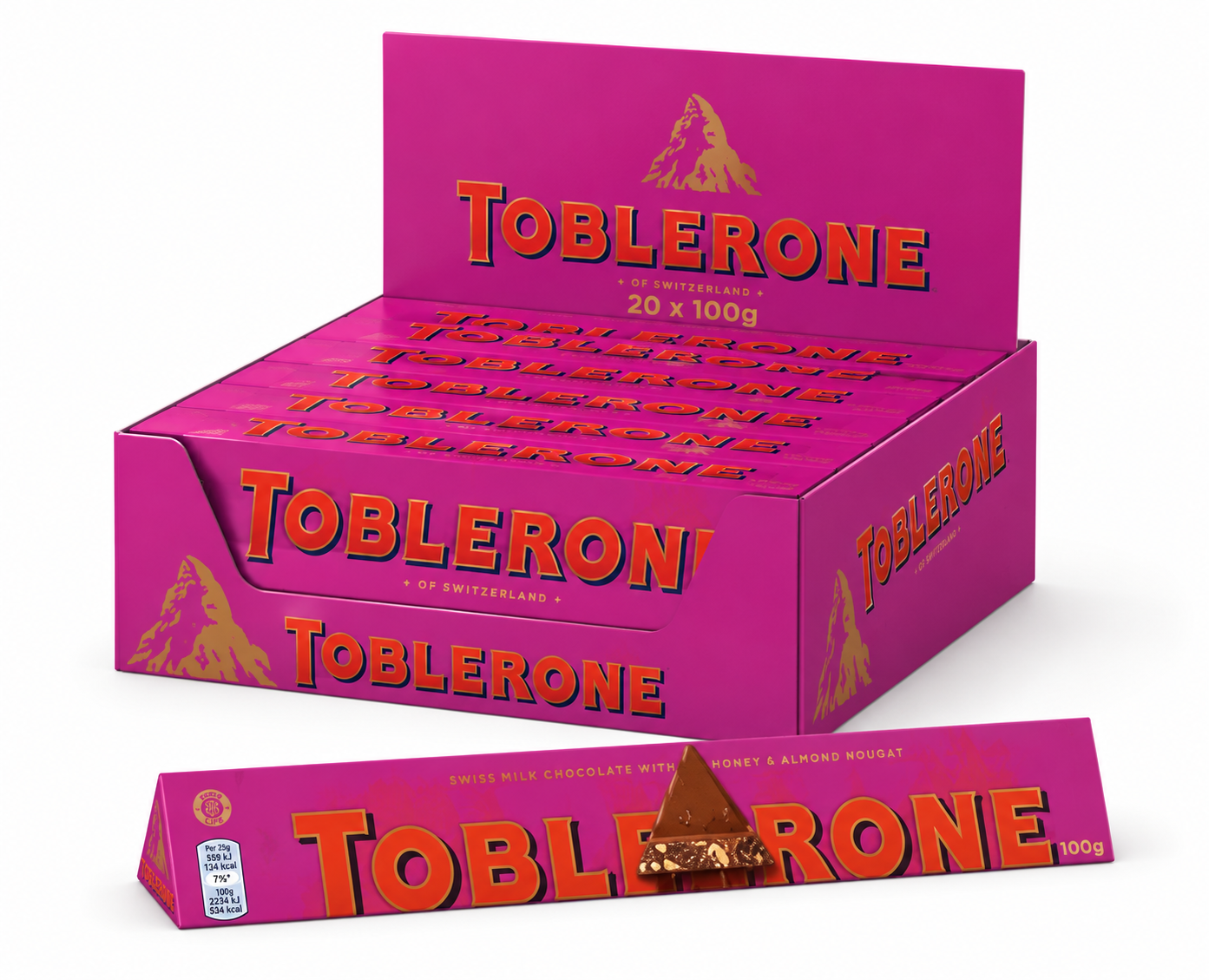 TOBLERONE FRUIT & NUT 20x100G