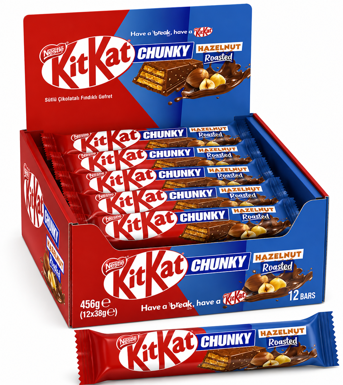 KITKAT CHUNKY HAZELNUT ROASTED