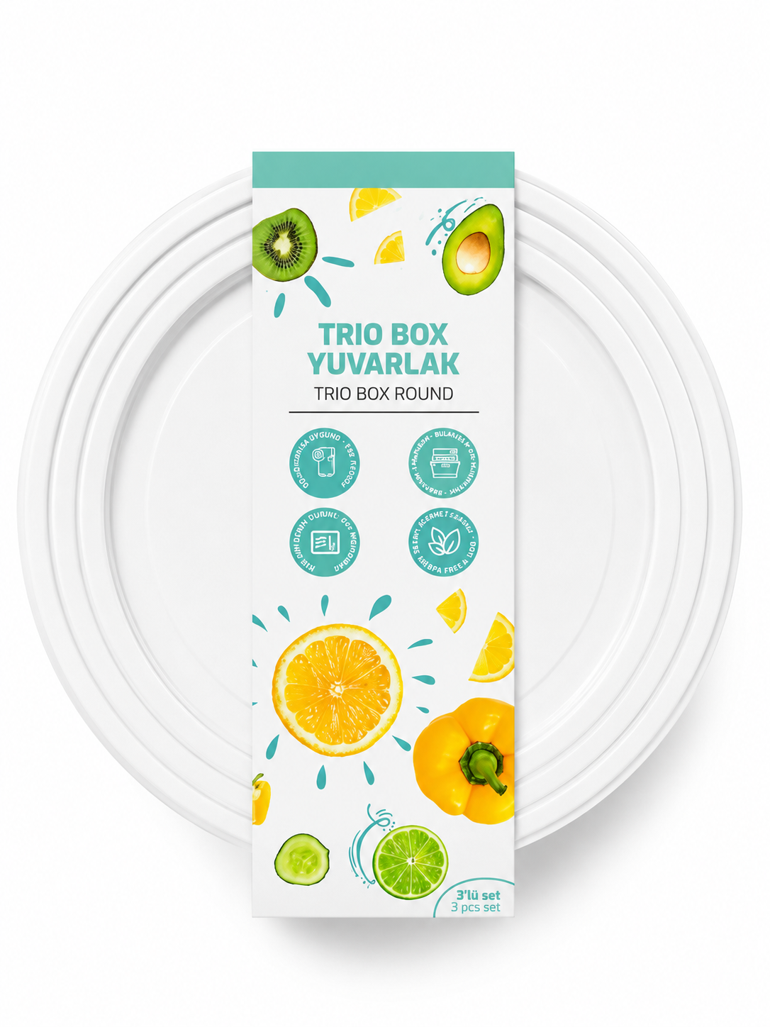 TRIO BOX YUVARLAK 3pcs SET- E480