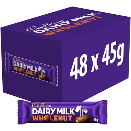 CADBURY DAIRY MILK WHOLENUT 48x45g