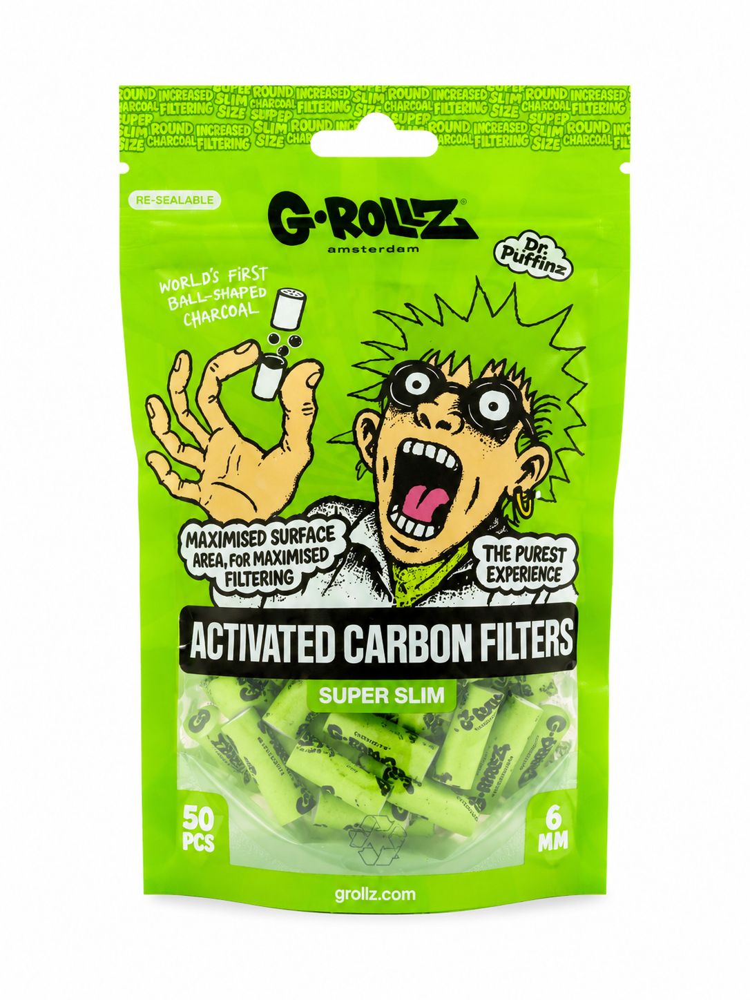 G-ROLLZ CARBON FILTERS SUPER SLIM 6MM