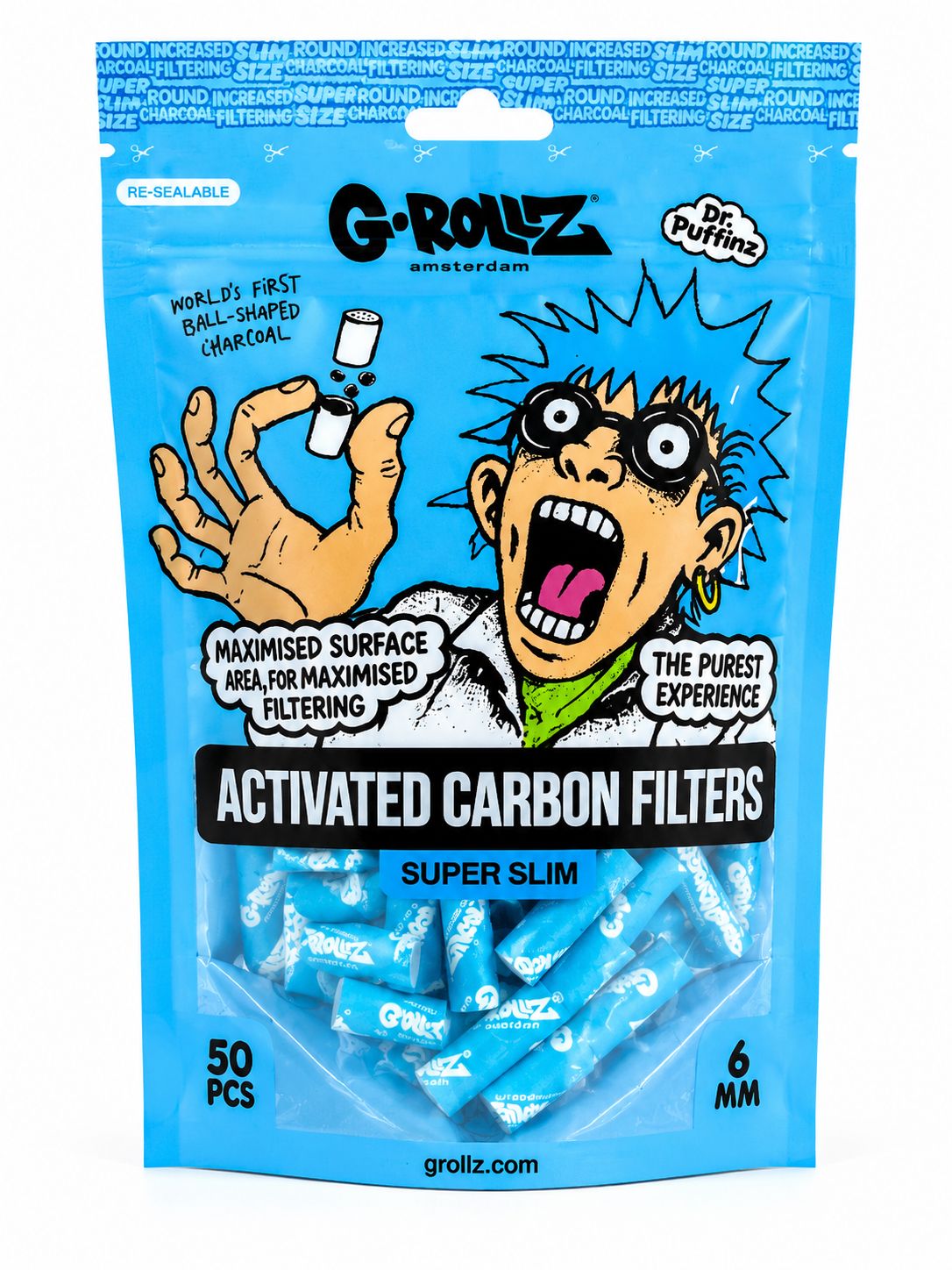 G-ROLLZ CARBON FILTERS SUPER SLIM 6MM