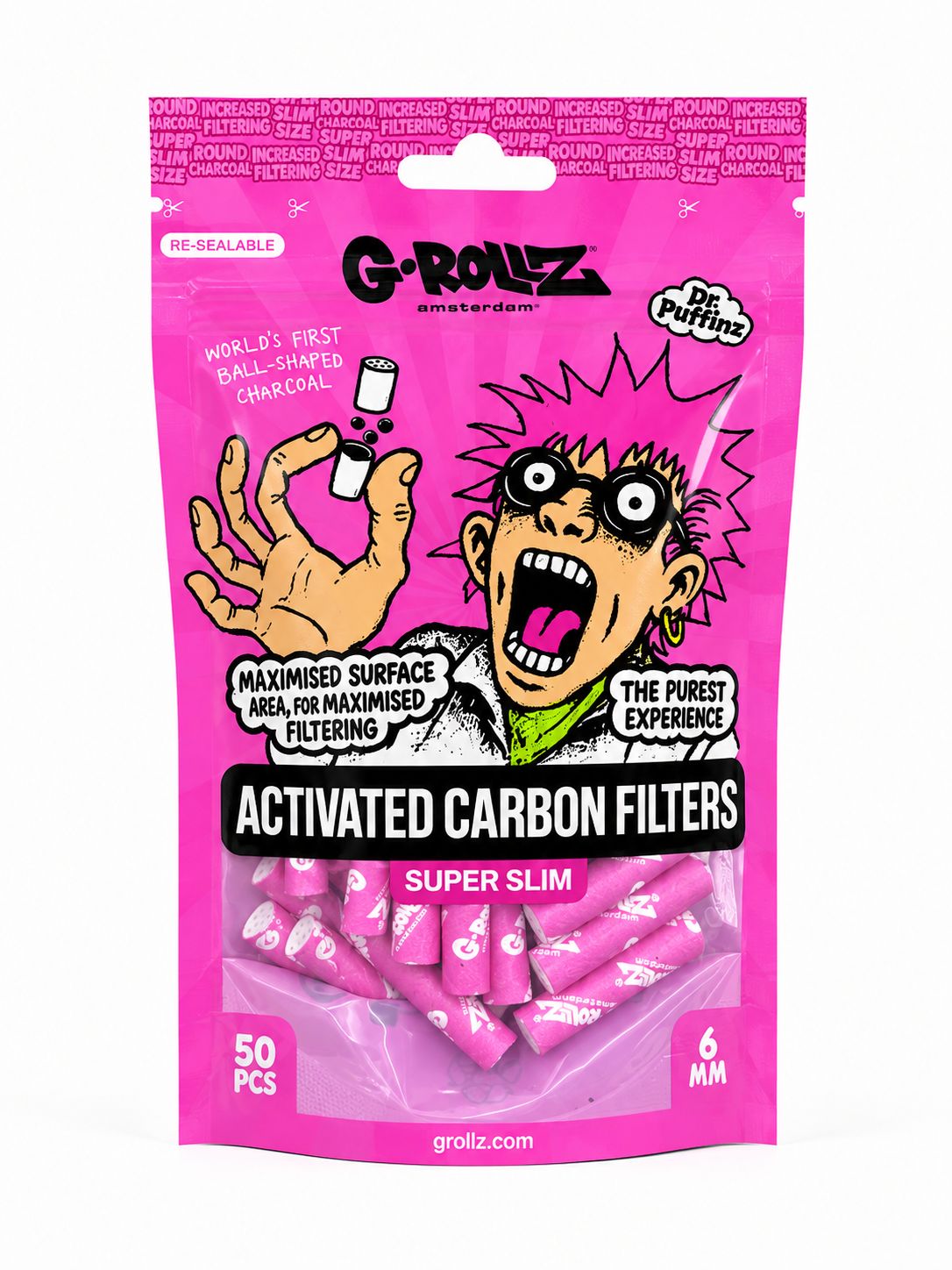 G-ROLLZ CARBON FILTERS SUPER SLIM 6MM