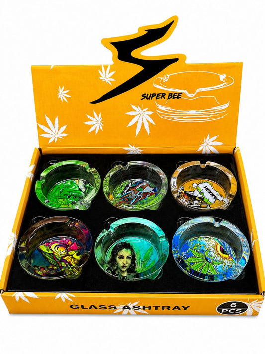 SUPER BEE GLASS ASHTRAYS