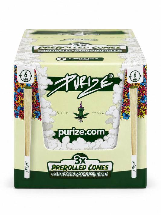 PURIZE PRE-ROLLED CARBON FILTER CONES 6MM