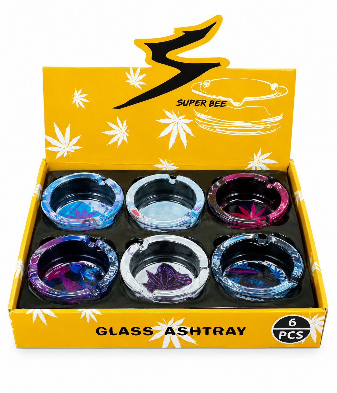 SUPER BEE GLASS ASHTRAYS