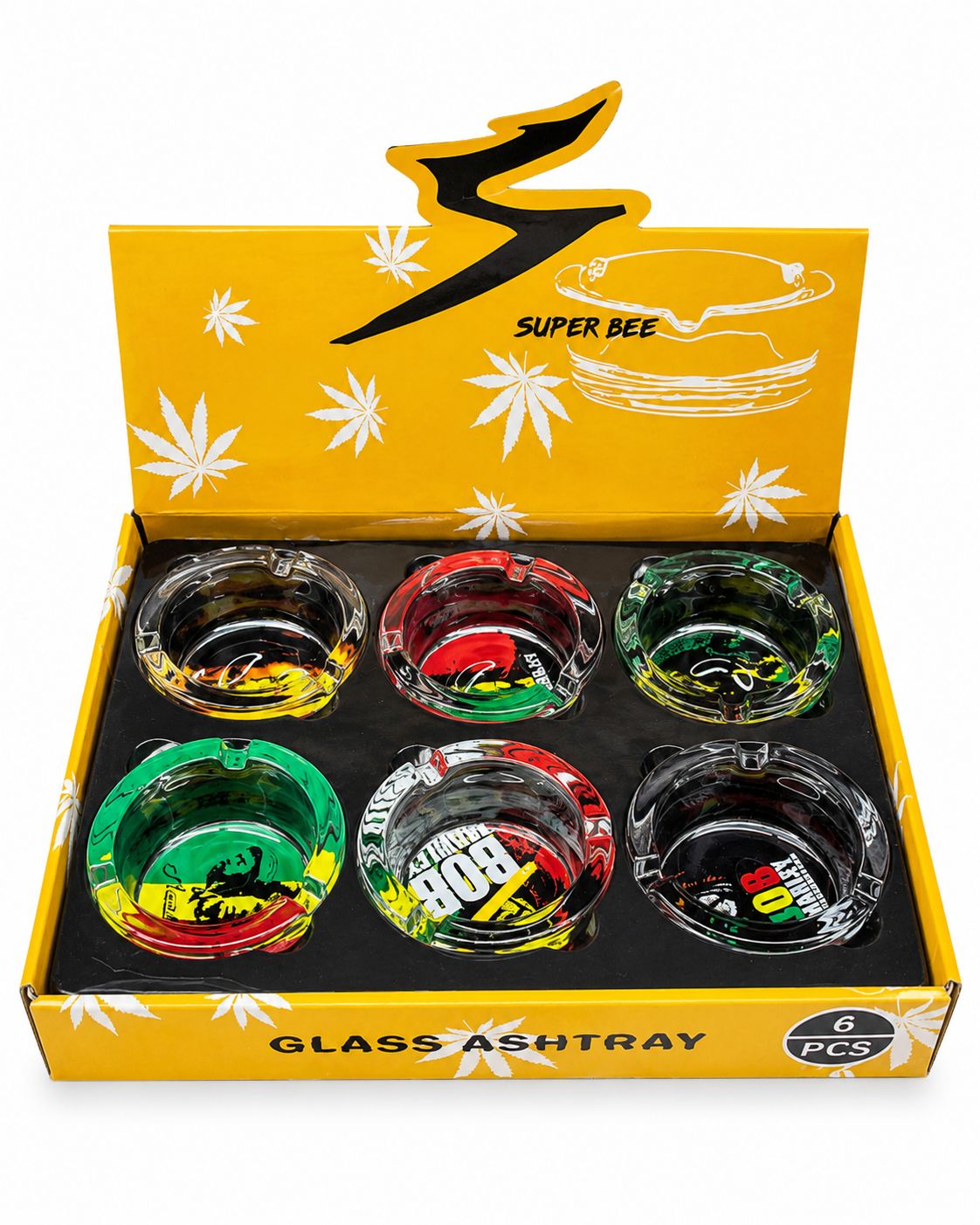 SUPER BEE GLASS ASHTRAYS