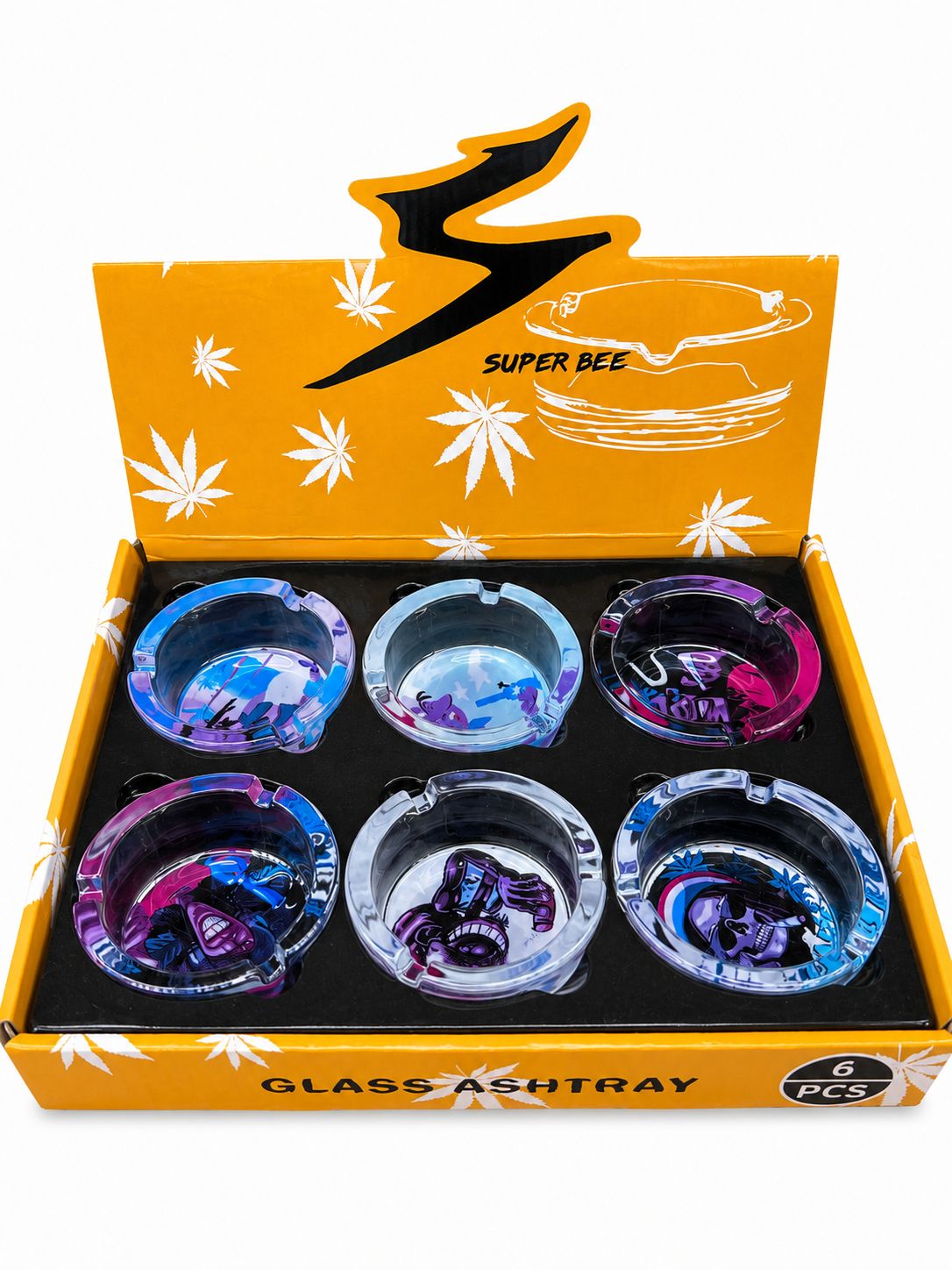 SUPER BEE GLASS ASHTRAYS