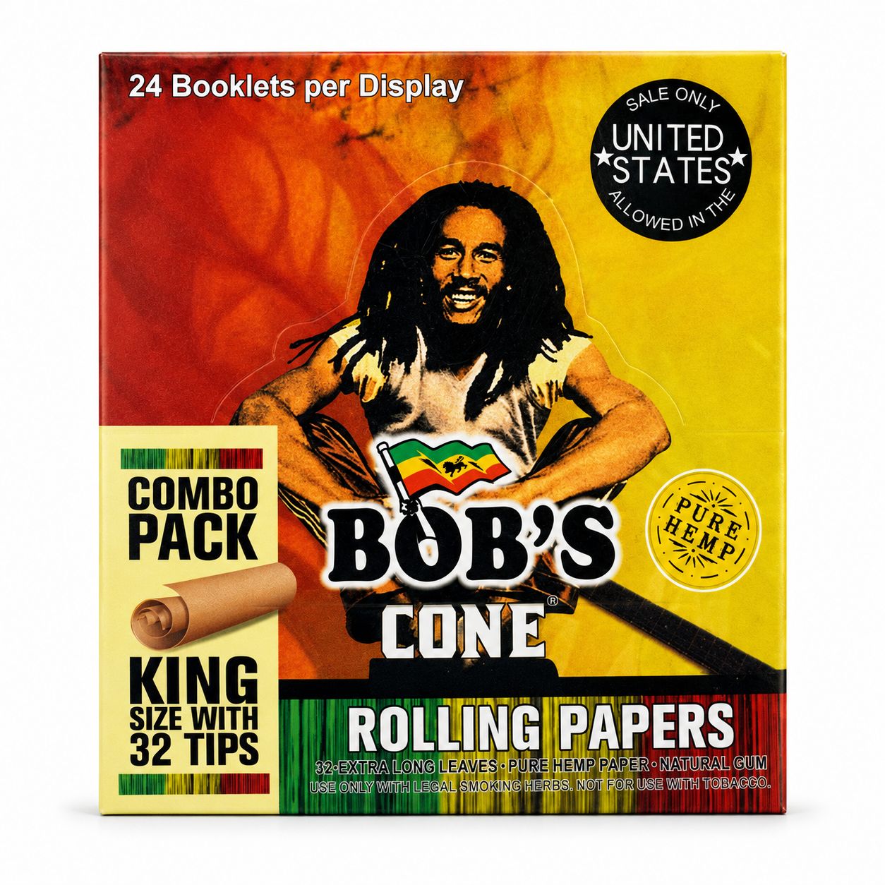 BOB'S CONE ROLLING PAPER COMBO PACK KING SIZE