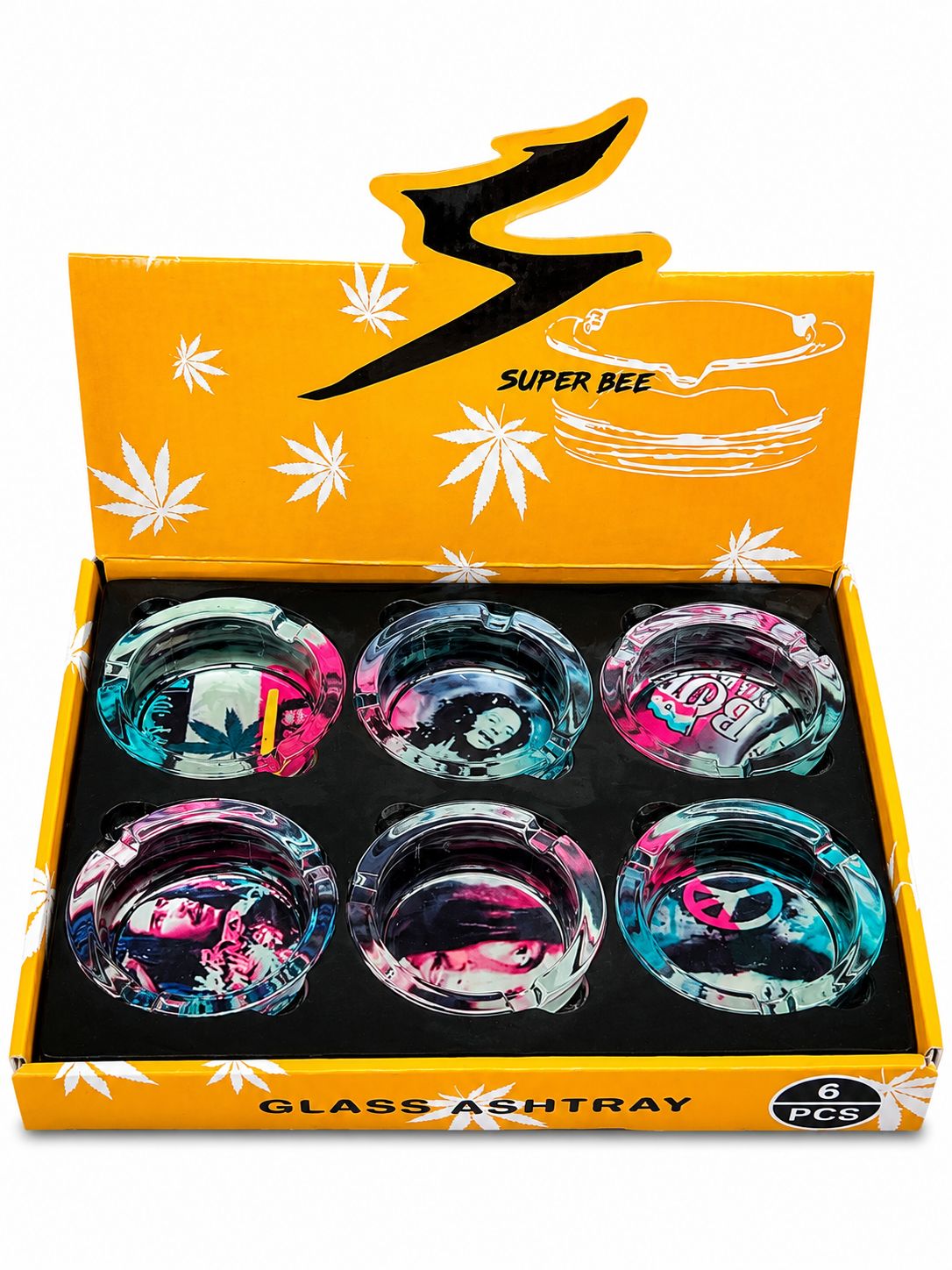 SUPER BEE GLASS ASHTRAYS