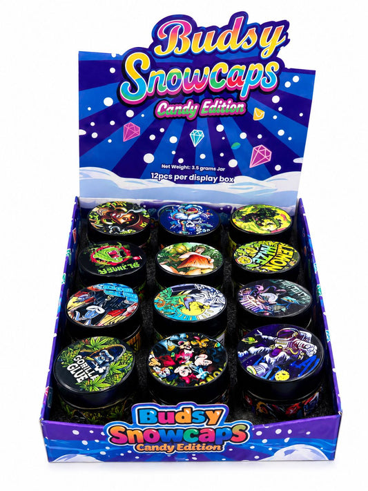 BUDSY SNOWCAPS GLASS JARS