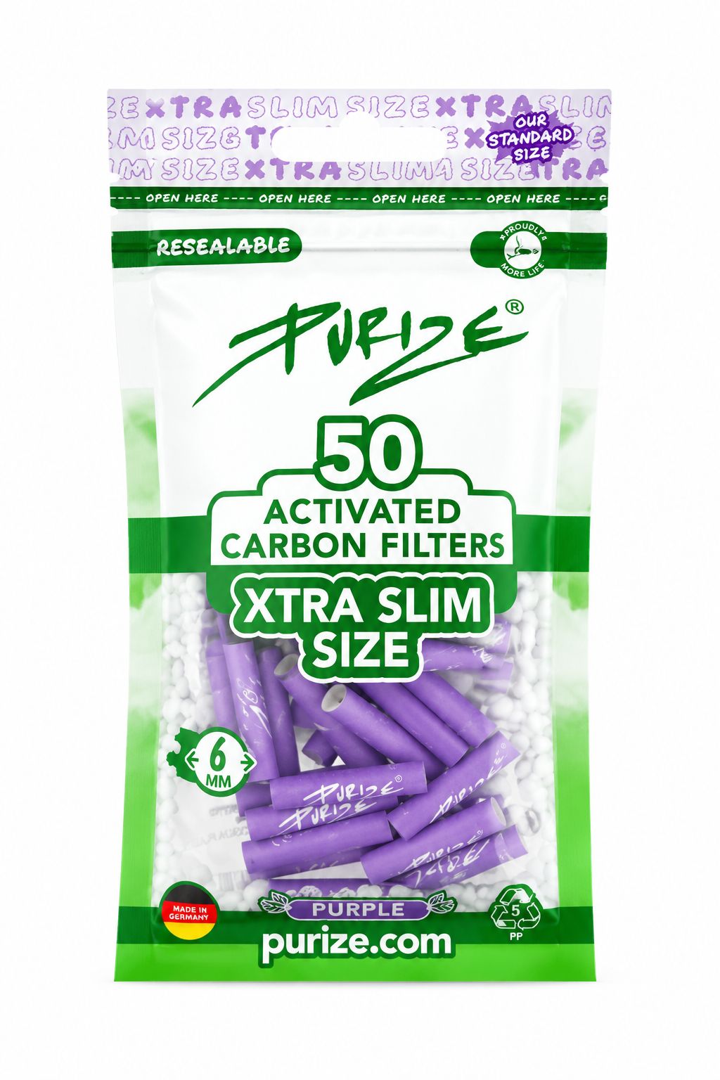PURIZE  CARBON FILTERS 6MM