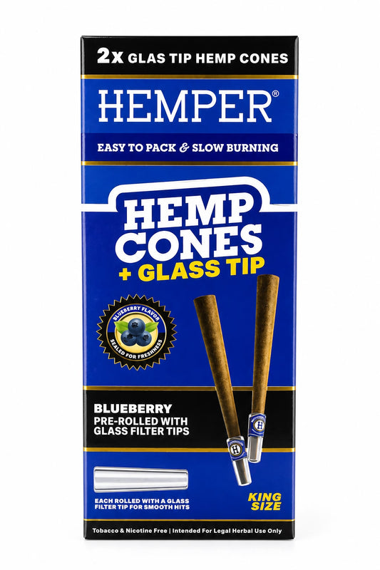 HEMPER HEMP CONES WITH GLASS TIPS