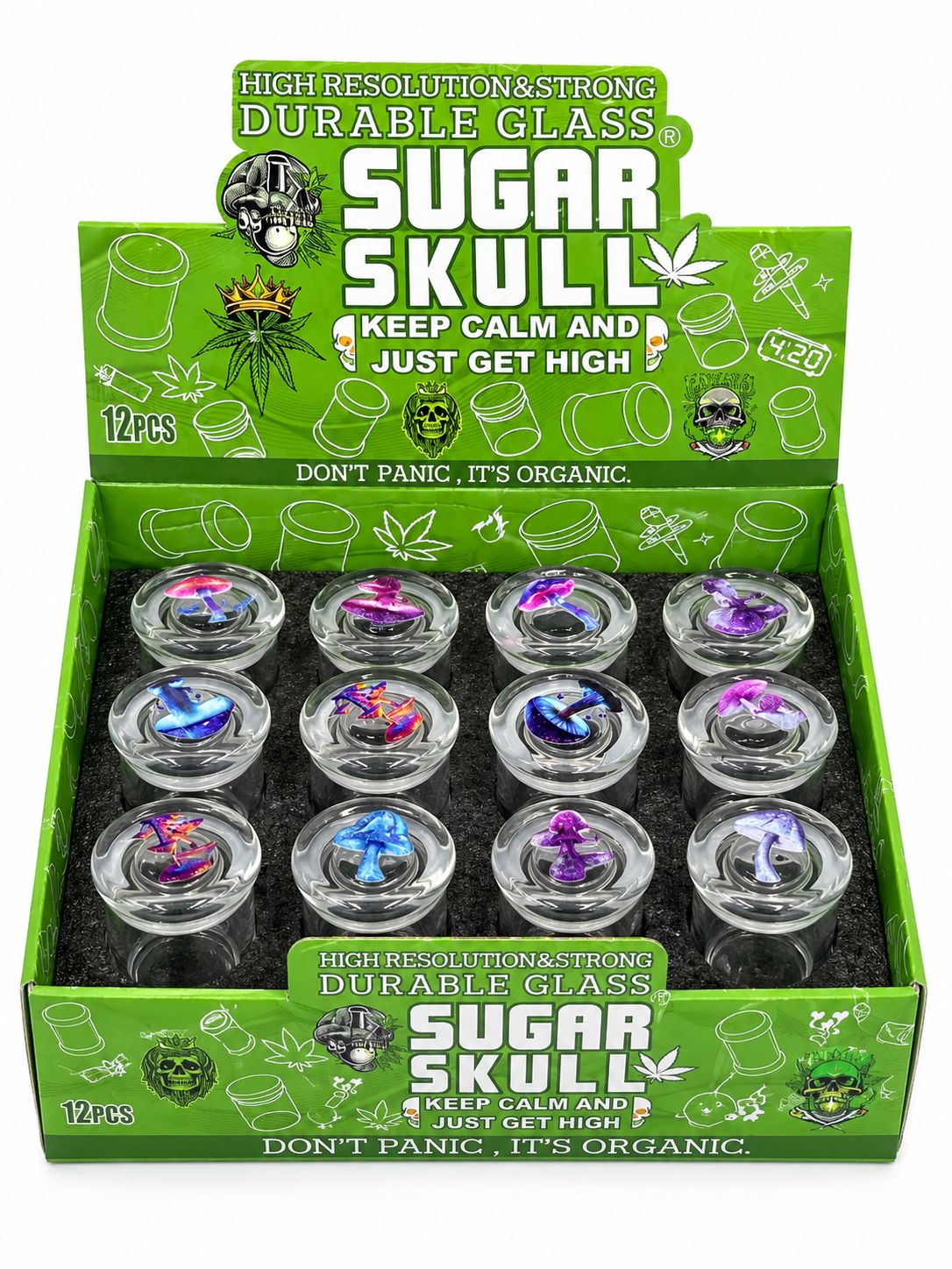 SUGAR SKULL GLASS JAR