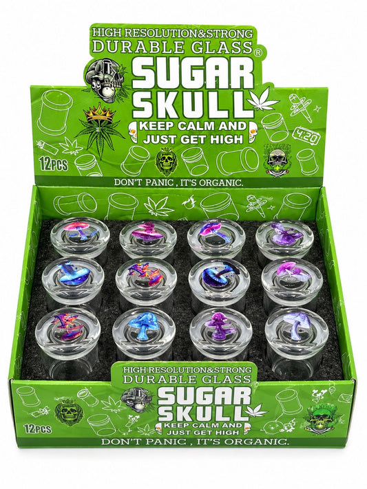 SUGAR SKULL GLASS JAR