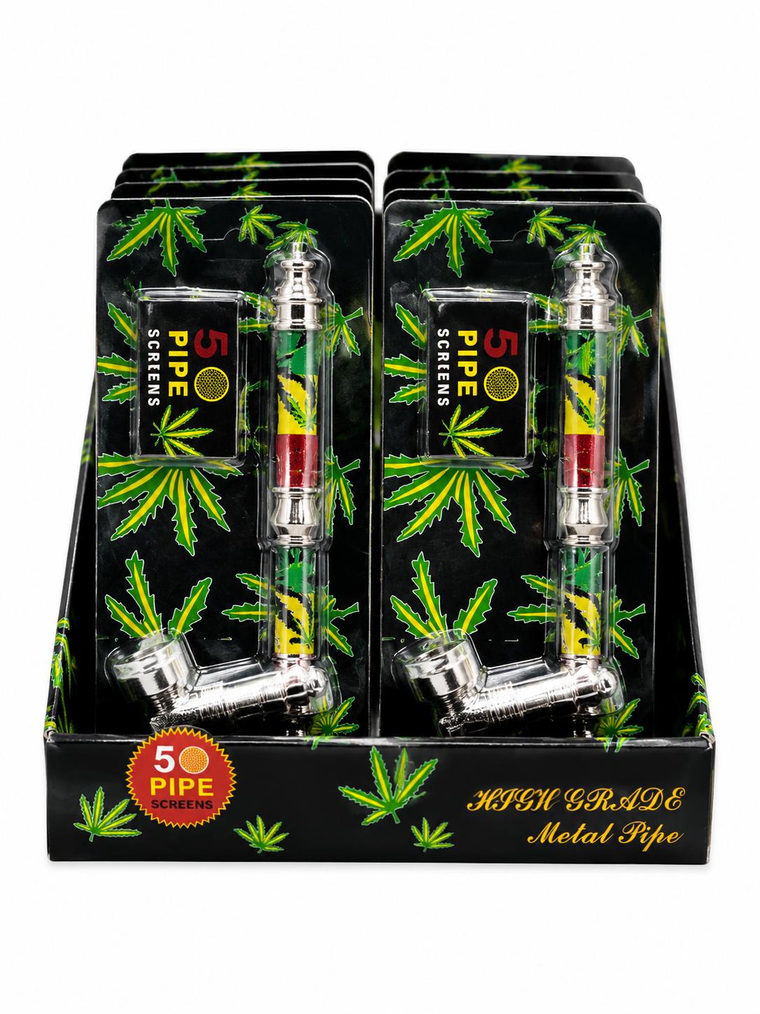METAL SMOKING PIPE SET