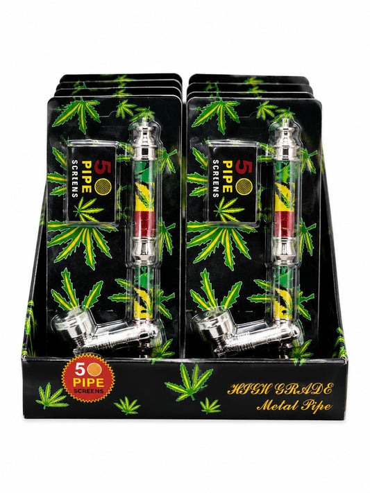METAL SMOKING PIPE SET