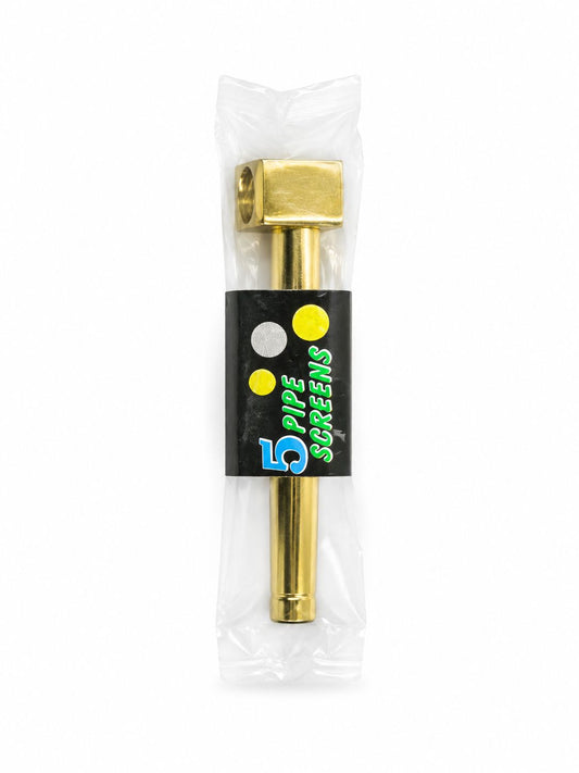 GOLD METAL PIPE WITH SCREENS