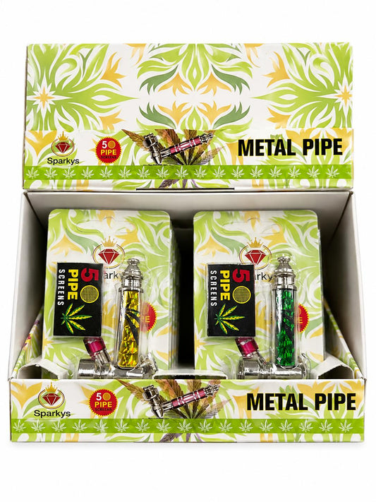 METAL SMOKING PIPE SET