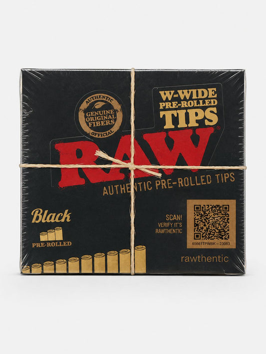 RAW BLACK WIDE PRE-ROLLED TIP